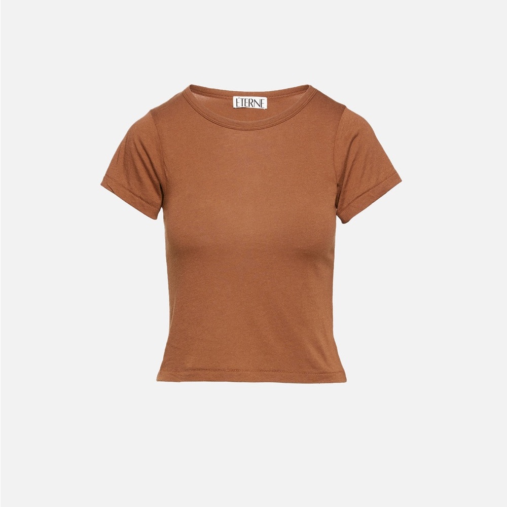 Eterne short sleeve baby tee brown earth medium